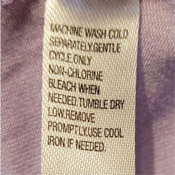 JUST BE Lavender Purple Cotton Romper Dress Elastic Drawstring Waist 1X - Picture 3 of 6